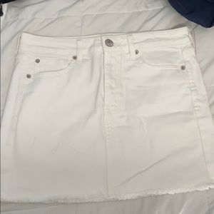 White jean skirt
